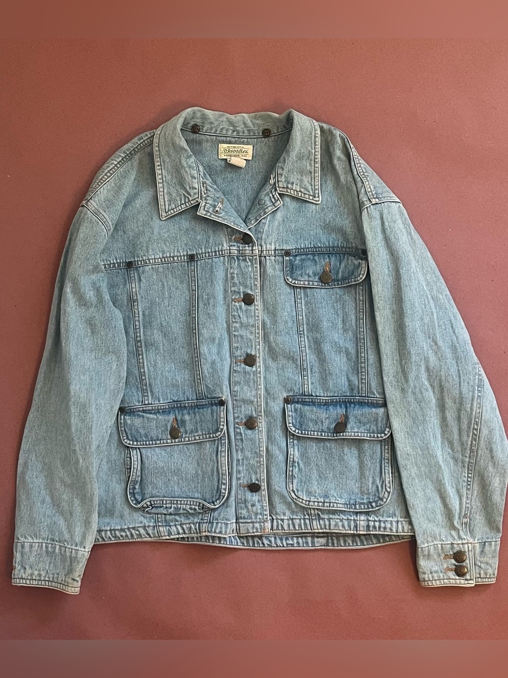 Classic Light Blue Denim Jacket - Women's Relaxed Fit